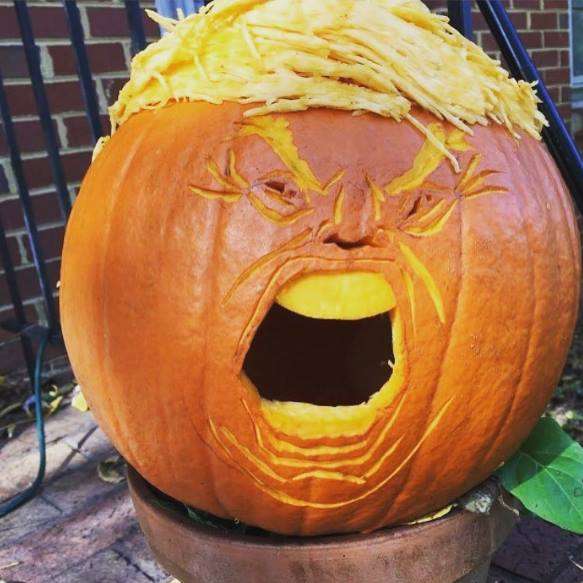 trump halloween pumpkin